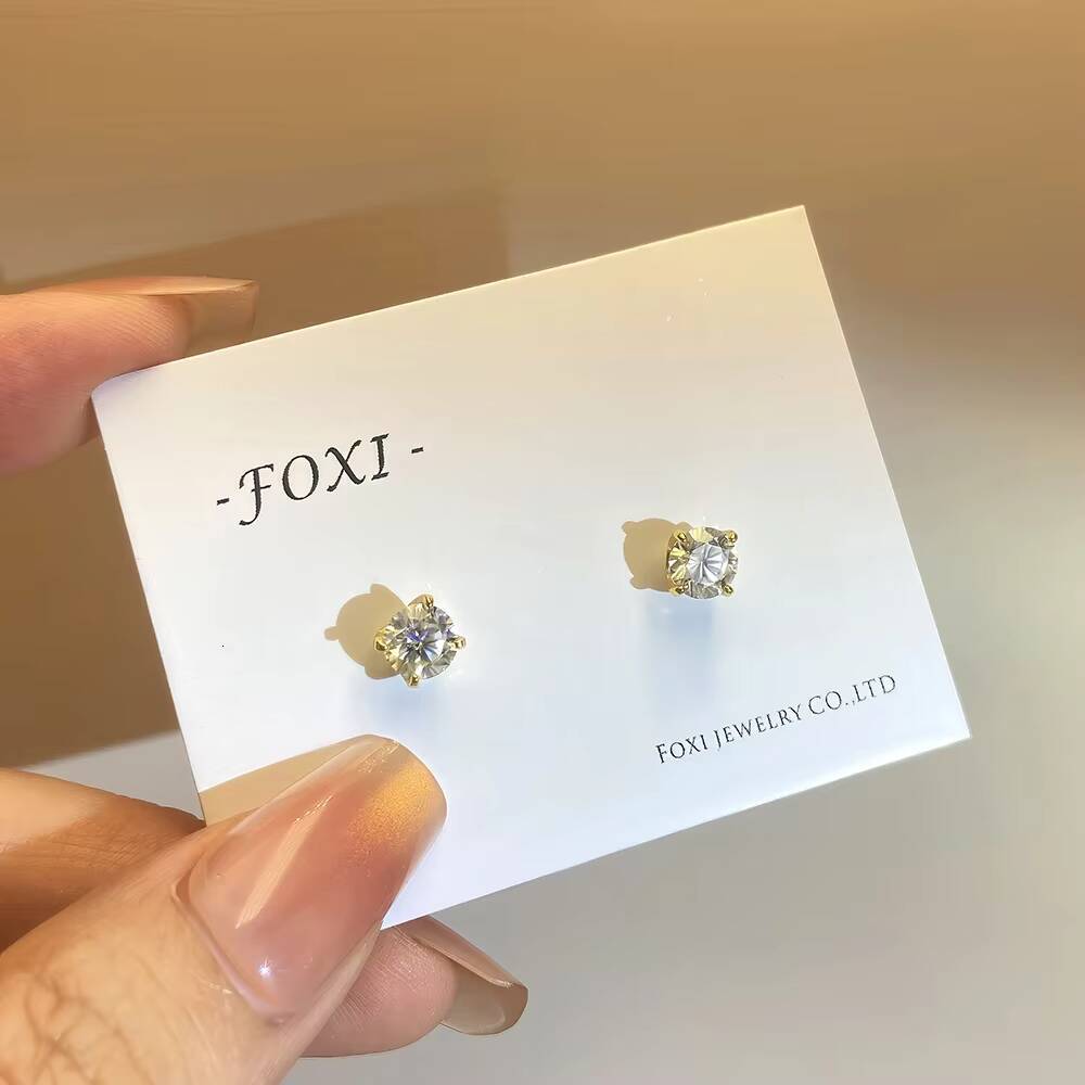 925 Silver Men and Women Luxury 55mm Round Brilliant Cut Men Women VVS GRA Gertificate Moissanite Stud Earrings Screw Back