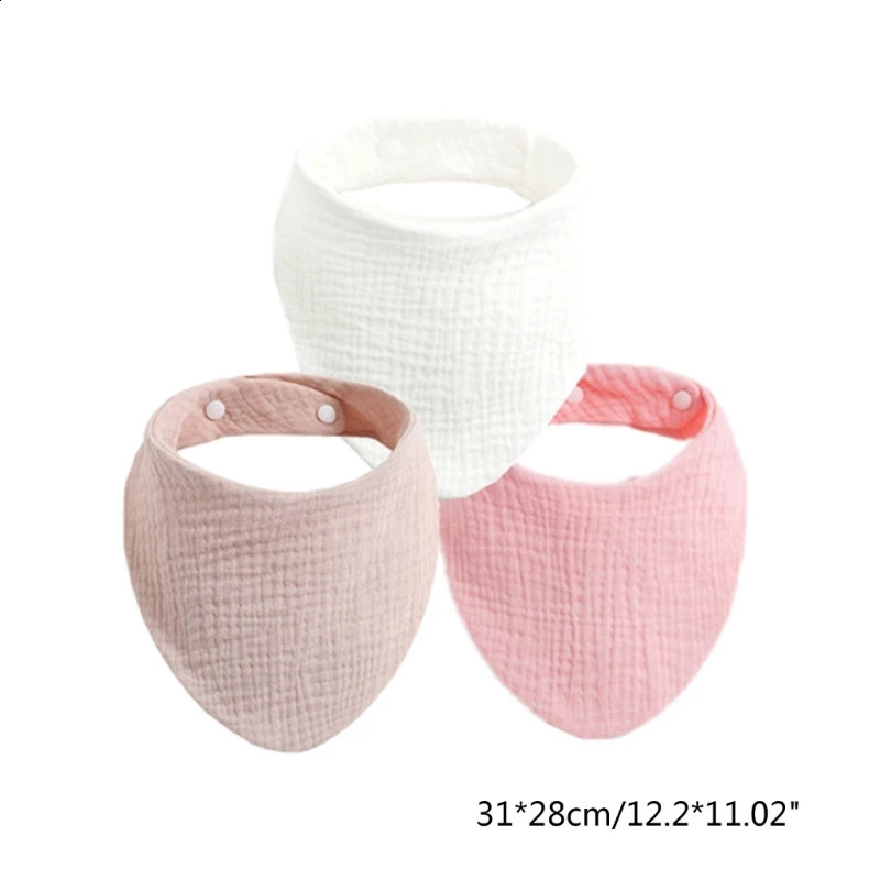 35 pieces of plain weave bibs baby face towels washing cloth drip irrigation neck scarves supplies 250414z