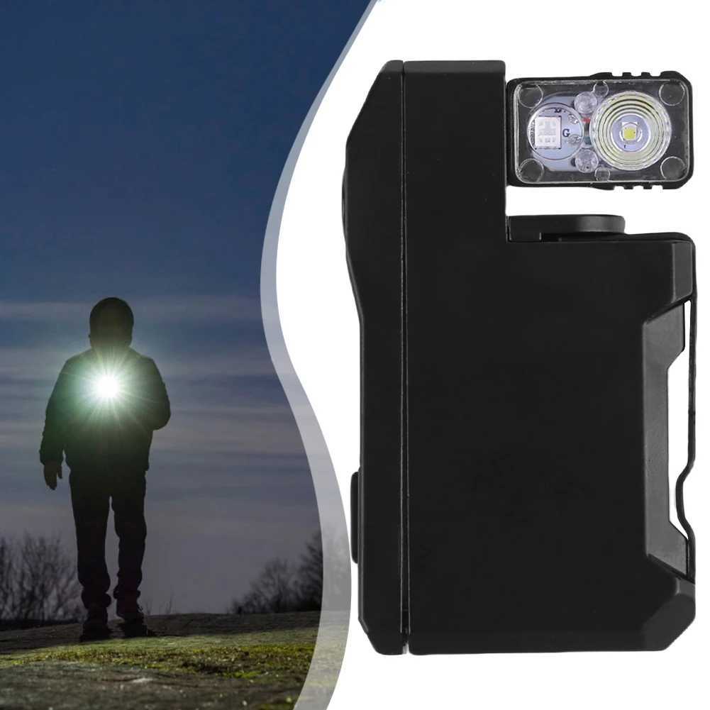 Rechargeable EDC Flashlight 400 Lumens Portable Flat Pocket Flashlight with RGB Light Magnetic Keychain Flashlight for Outdoor M251117