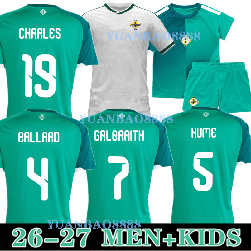 26 27 Northern Ireland Soccer Jerseys 2026 National Team football shirt EVANS LEWIS DIVAS CHARLES MCNAIR BALLARD 2025 Men Kids Kit Set Home Green Away Uniform