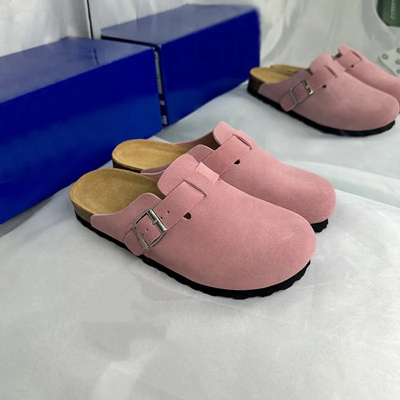 Designer Clogs Sandals Clog Slippers Cork Flat High Quality outdoors Footbed Eva Suede Genuine Leather Slide Women Men Casual trainers flip flops desi