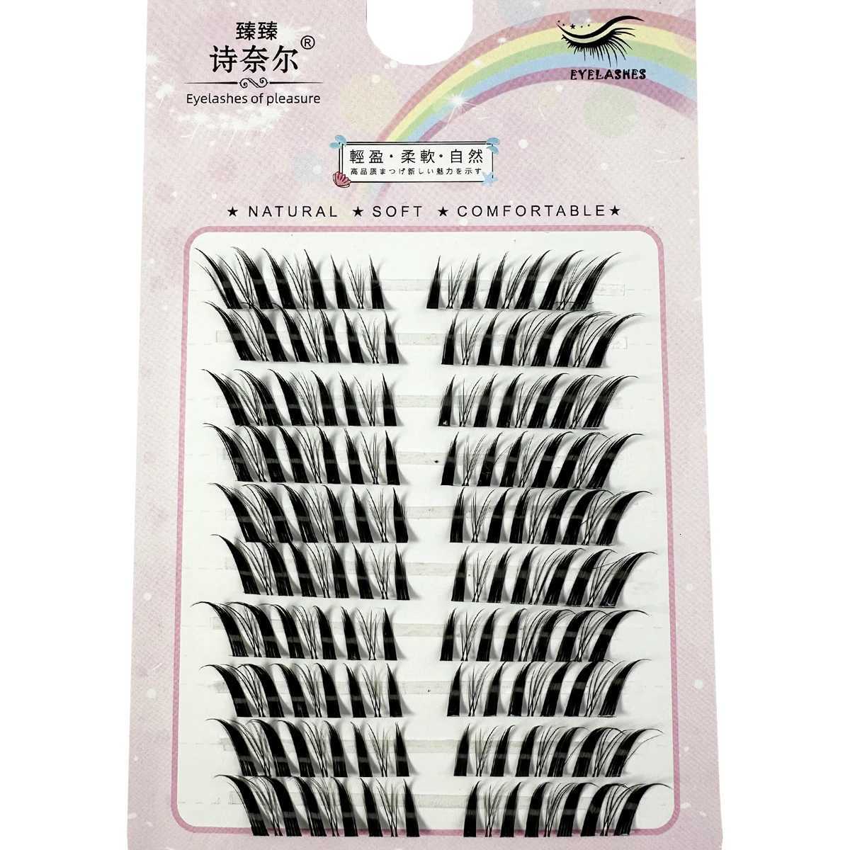 10 Rows Segmented Lashes Fox Fairy C Curl 60Pcs Individual Anime Lash Clusters For Party DIY False Eyelashes ExtensionT251117