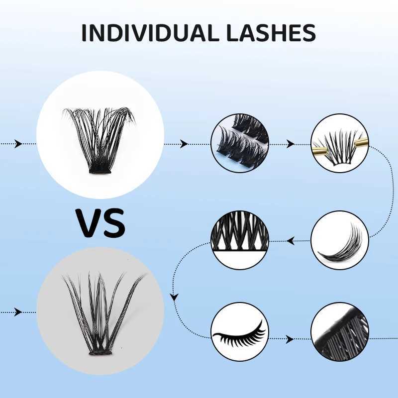 DINGSEN Eyelashes Cluster Soft Individual Lashes Eyelashes Extensions Volume DIY Eyelashes Kit Thick Cluster Eyelash MakeupT251117