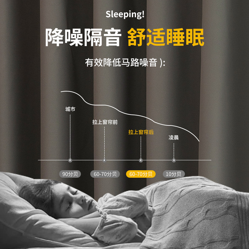 XX0239 High-precision full blackout curtain lining cloth Heat-insulating sun-proof lining cloth Bedroom living room bay window balcony finished