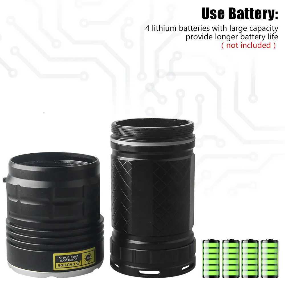 UV Flashlight 365nm/395nm 8Lights Black Mirror Flashlamp Ultraviolet Ink Dryer Money Fluorescer Detector Purple Light Torch M251117