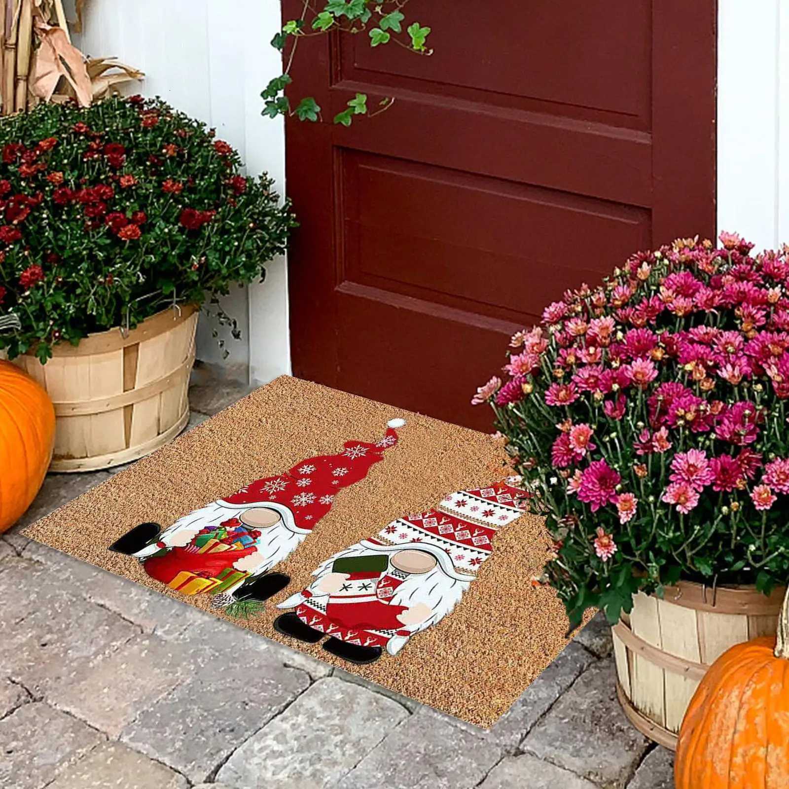 Christmas Carpet Welcome Doormat Indoor Outdoor Entrance Absorbent Bath Farmhouse Rugs Suitable for Bathroom KitchenM251117