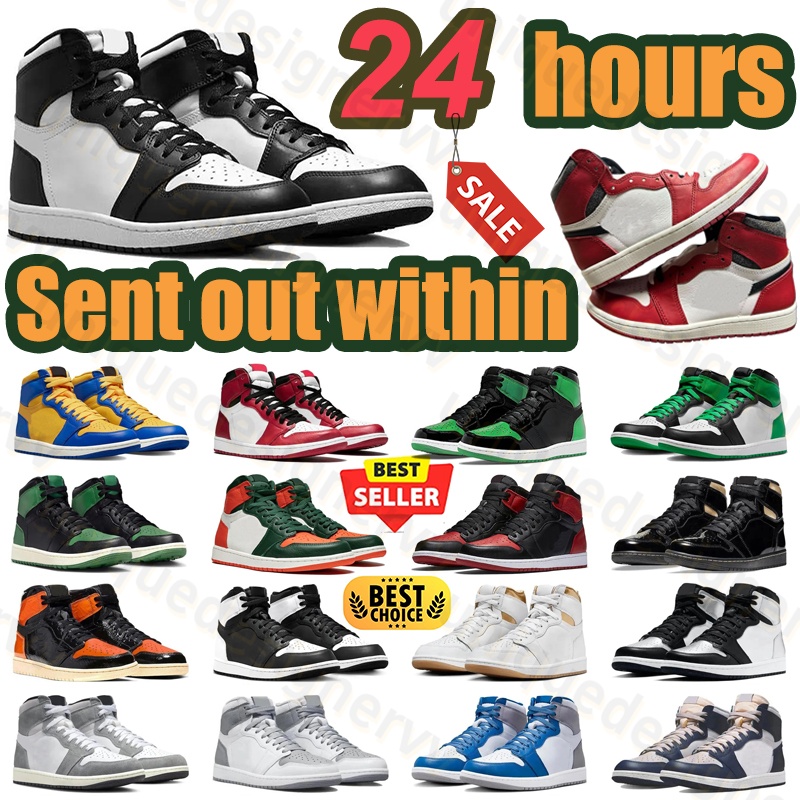 Designer basketball Shoes 1 Mid High Men Women Fragment Panda University Blue Light Smoke GreySmoke Grey 1s Red Dark Pink Trainers 36-47