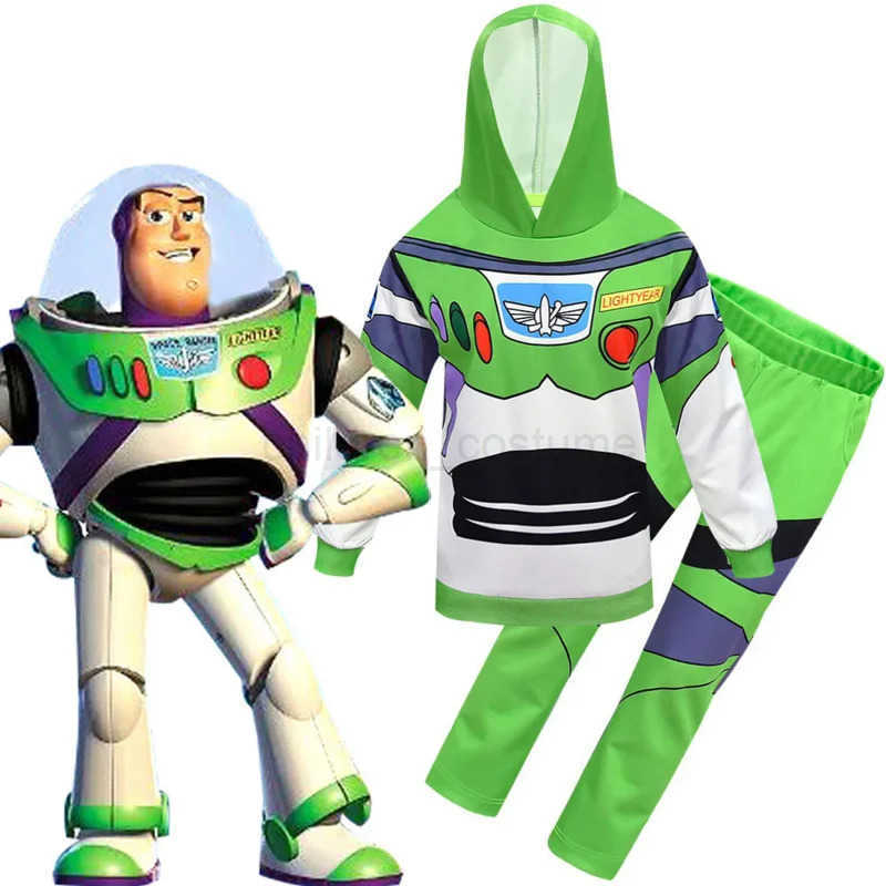 Disney Toy Kids Story Buzz Lightyear Costumes Kids Halloween Costumes For Kids Sweater Buzz Lightyear Cosplay Fancy Dress Boys Hoodies W20250417