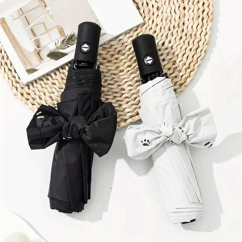 Folding cat parasol sun protection UV protection dual-use umbrella for sunny and rainy days fully automatic parasol C251117