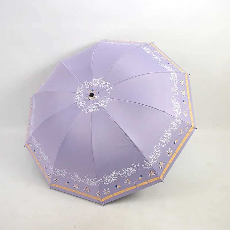 High-End Stylish Foldable Umbrella Windproof UV-Protective Rainproof Large Canopy Ideal for Daily Use and Gifts C251117