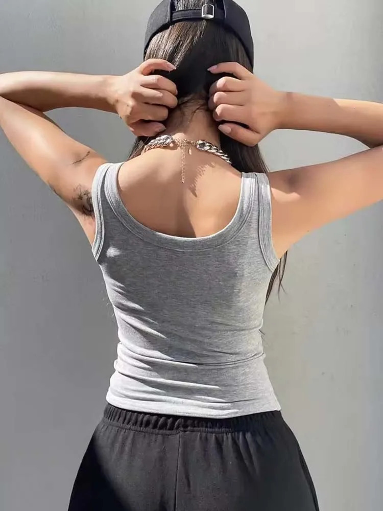 Tank Soft Top For Women Summer Outfits Tight And Sexy Tank Top Knitted Bottom Shirt And Sleeveless Top For Outerwear 250417