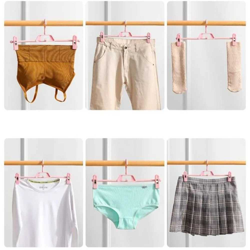 5PCS Adjustable Skirt Peg Hanger New Non-Slip Portable Fix Clip Skirt Peg Hangers Household C251117