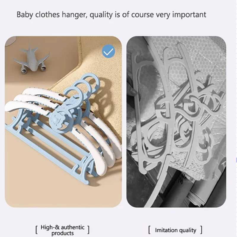 10Pcs Non-slip Baby Clothes Hanger Adjustable Storage Hangers Cute Kids Clothes Organizer Closet Children Baby Coats Rack C251117