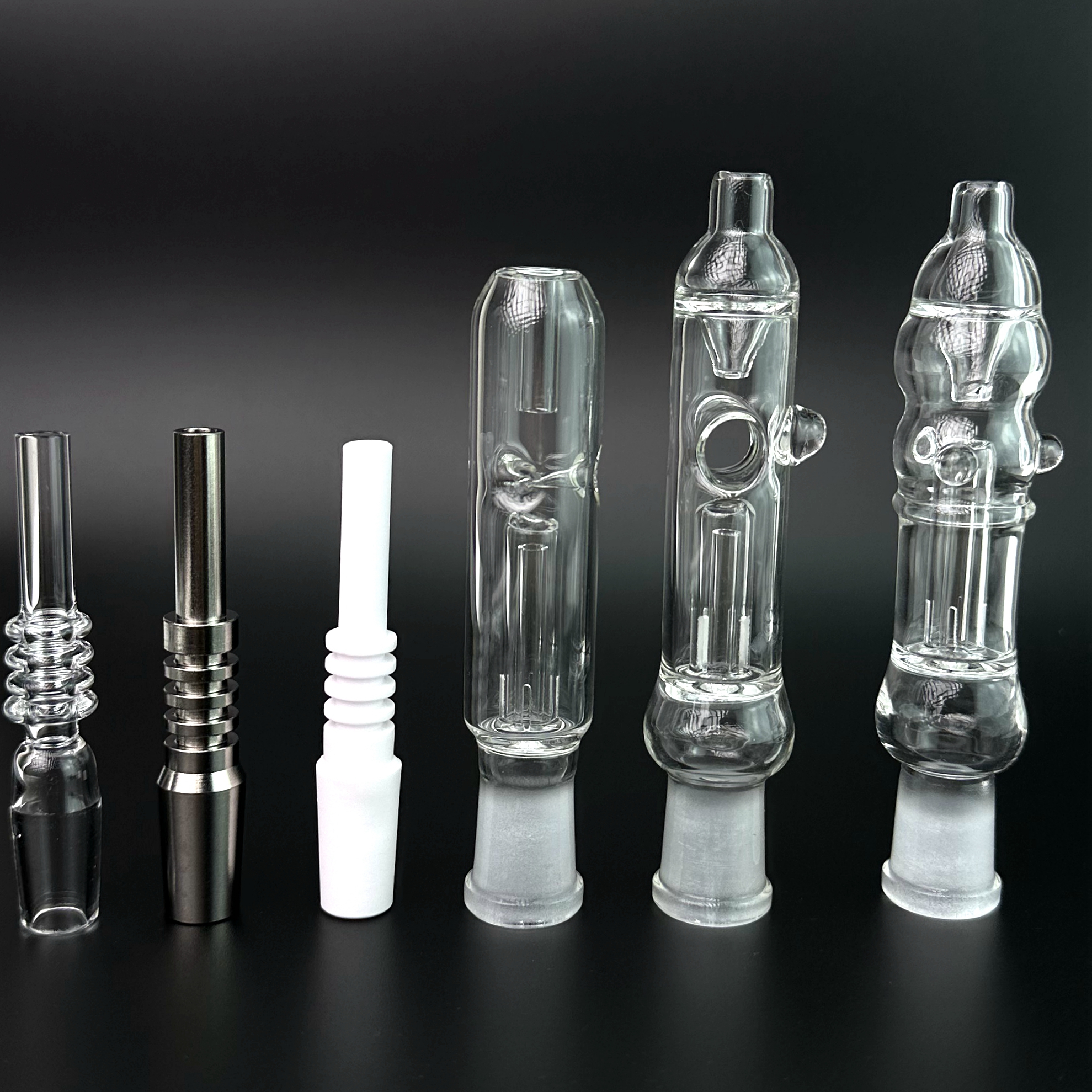 Mini Nectar Collector Kit with 10mm 14mm Titanium Nail Tip Quartz Ceramic Tip Oil Rig Concentrate Dab Straw for Nector Glass Water Pipe Bongs