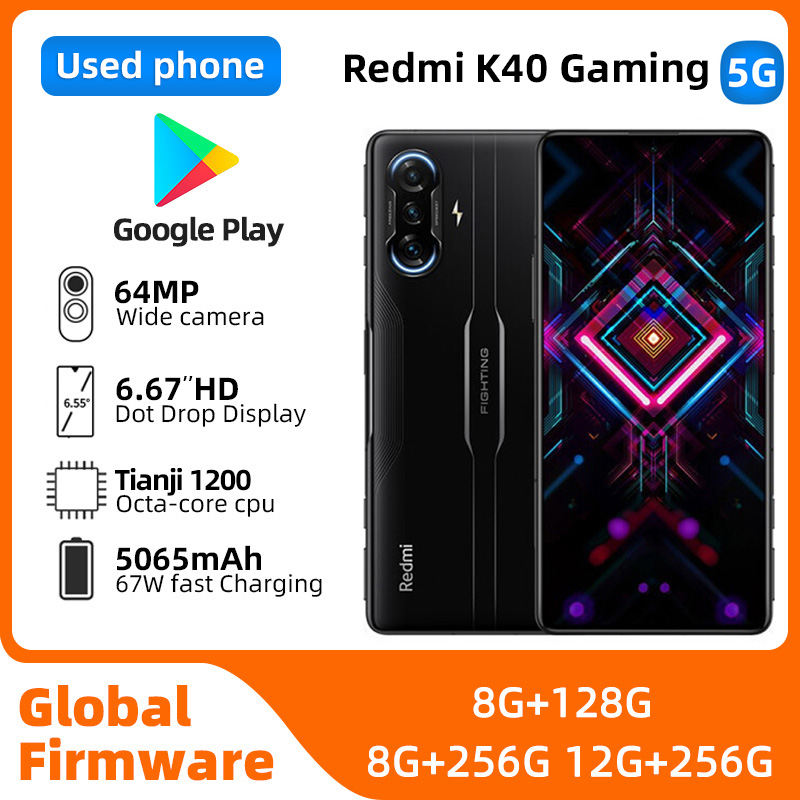 Redmi K40 Gaming Edition 5g Smartphone Unlocked 256GB All Colours Good Condition Original Android Used Phone