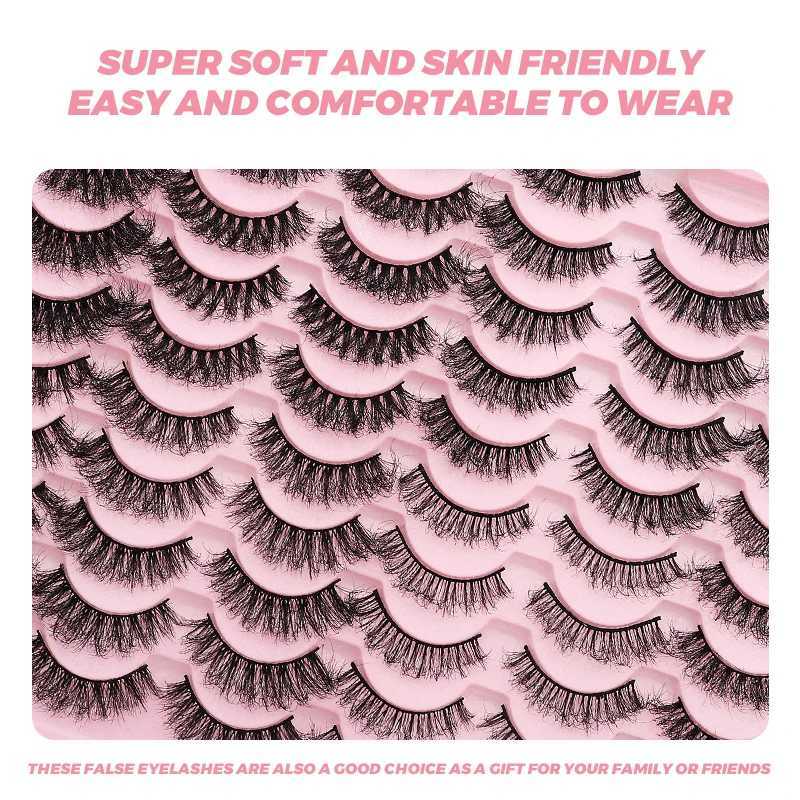 DINGSEN 40 pairs Volume Strip Lashes Faux Mink False Eyelashes Kit Cosmetics Soft Fake Volume Eyelash Extensions WholesaleT251117