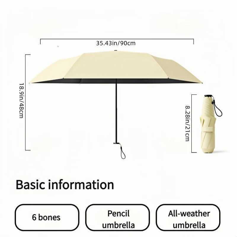 Ultra-Light 140g Portable Umbrella Unisex Compact UV Protection Sunshade High Aesthetic Dual-Purpose Sunny/Wet Weather Umbrella C251117