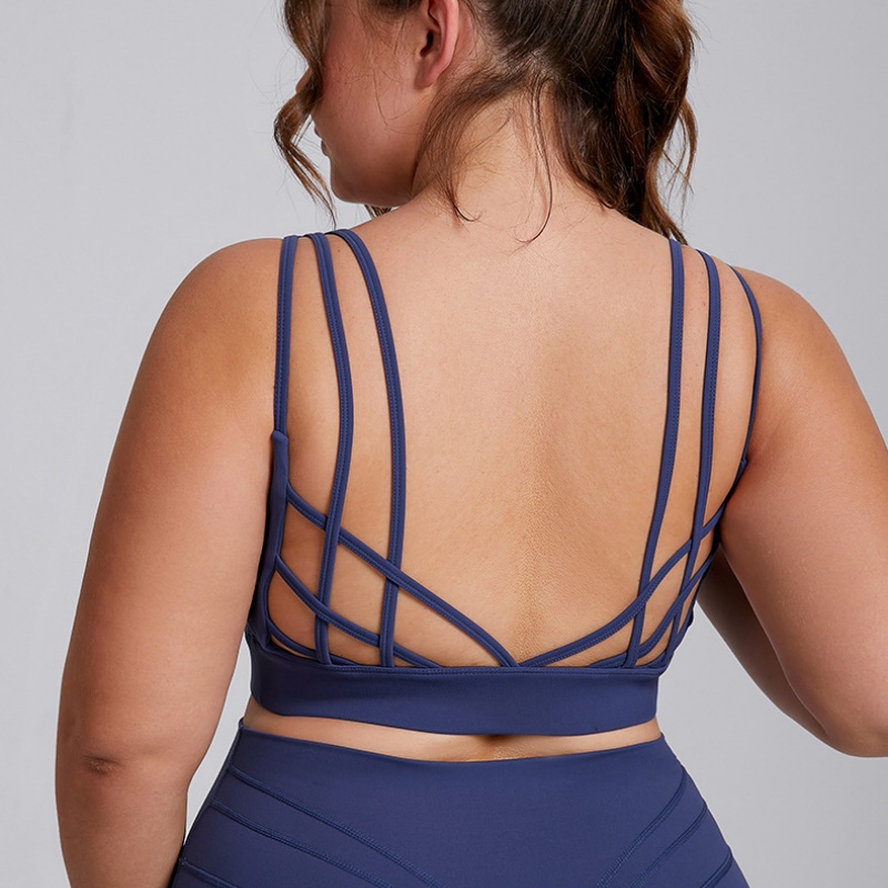 New Large Size Bras Sports Underwear Female Sexy Beautiful Back Naked Feeling Night Run Shockproof Yoga Bra