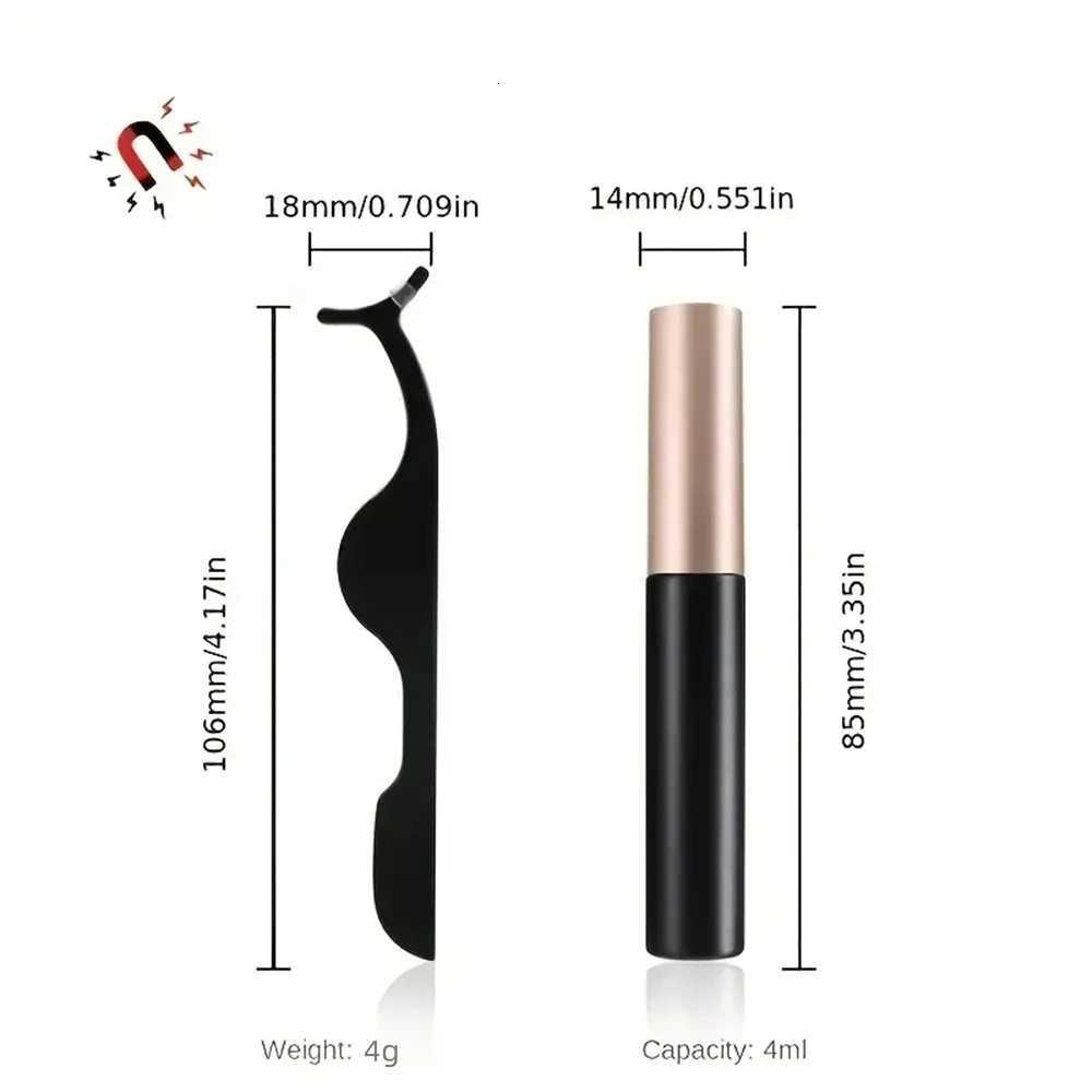 12 pairs of magnetic false eyelash sets with eyeliner natural makeup effect reusable curling magnetic eyelash setsT251117