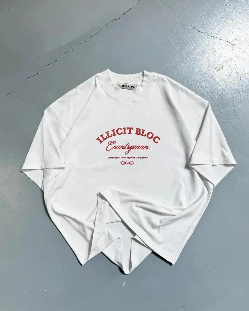 Men's T Shirts Style Europe And America 2025 Street College Pure Cotton Color Matching PrintingT-shirt Unisex Outfit Of The Day