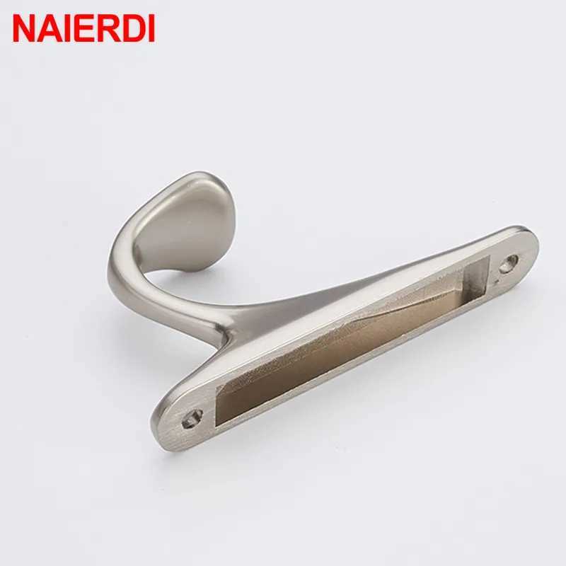 NAIERDI Zinc Alloy Simple Clothes Hanger Bathroom Towel Wall Mounted Clothes Hook Kitchen Bedroom Key Hat Bag Hanger Rack Holder C251117