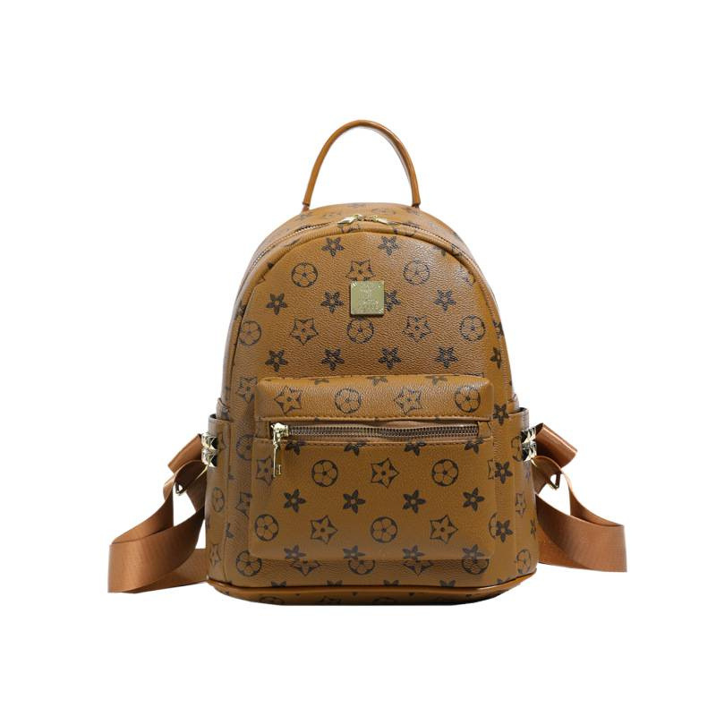 Free shipping Designer bag retro and fashionable versatile old floral commuting pattern texture, large capacity soft leather crossbody backpack for wo