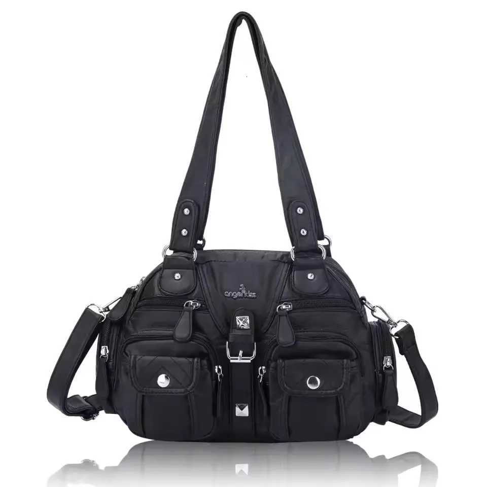 Angel kiss Handbag Women Small Handbags Satchel Top-handle PU Shoulder Bag Vintage Dumpling Pack Multi-pockets Shoulder BagsW251117