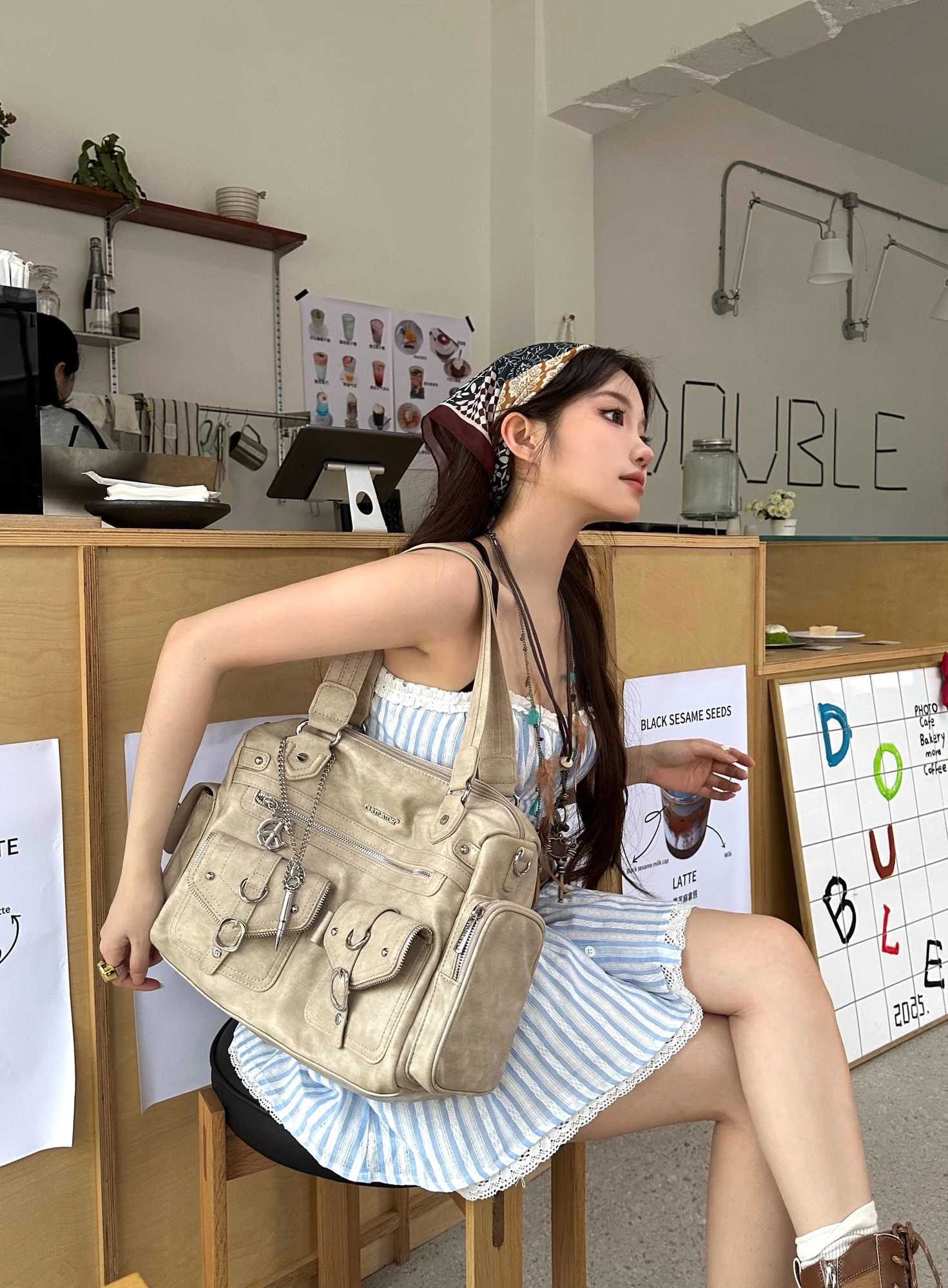 COY Cultivator Original Niche Wasteland Punk Hot Girl Large Capacity Shoulder Handbag Crossbody Motorcycle BagW251117