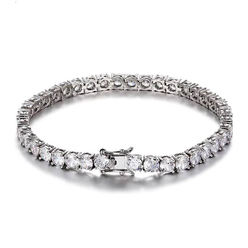 Moissanite Gold Plated Hip Hop Diamond CZ Tennis Bracelets Cubic Zirconia Women Tennis Bracelets