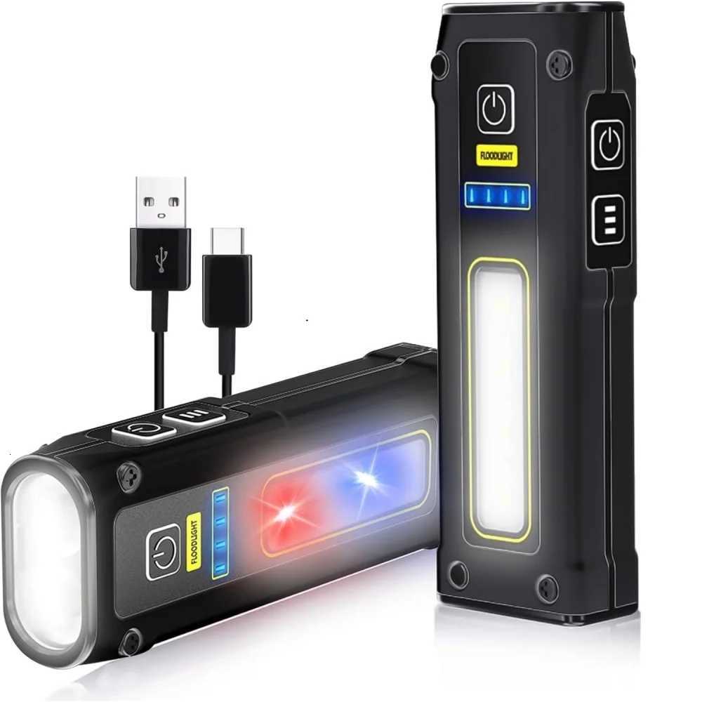 Portable Rechargeable LED Work Light Mini Magnetic Flashlight COB Side Light Mini Outdoor Flashlights Portable Torch Light M251117