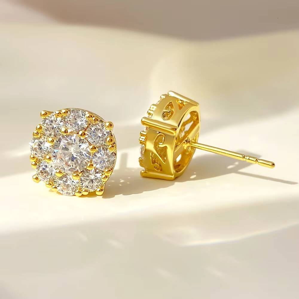 Wholesale 925 Silver Stud Earrings Customized Fine Jewelry Design From Italy with Cute Cubic Zircon Gemstone for Men and Women