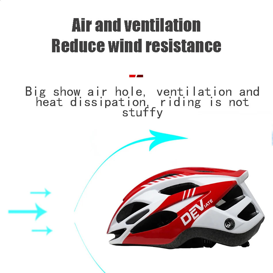 DEV Mountain Road Bike Helmet Large 19cm Wide Racing Bike Helmet Ultra Light Casco Ciclismo MTB Bike Helmet 250411
