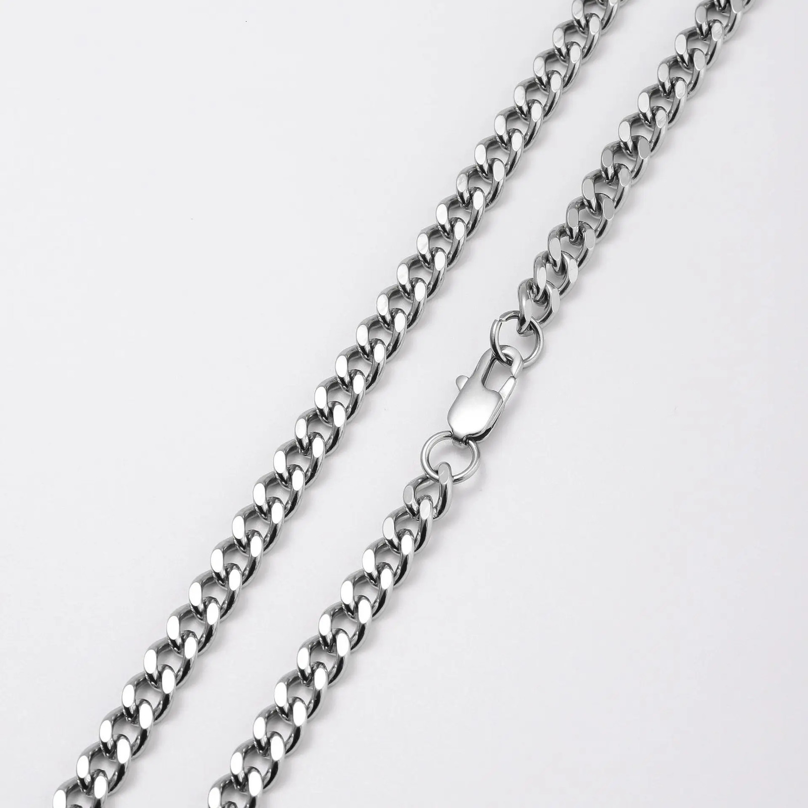 Basic Punk Stainless Steel 357mm Curb Cuban Necklaces For Men Women Black Gold Color Link Chain Chokers Solid Metal Jewelry y250114