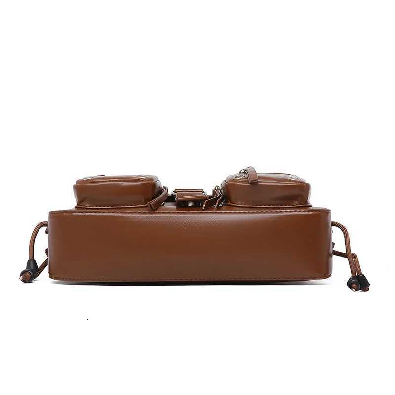 2025 new niche design motorcycle shoulder bag trendy cool and spicy girl armpit stick bagW251117