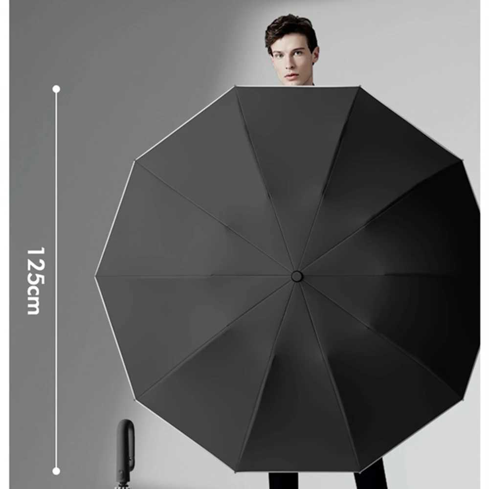 Ring Buckle Design 10 Rib Fully Automatic Umbrella for Men Folding Extra Large Strong WOMENS Sunshade Double Umbrella C251117