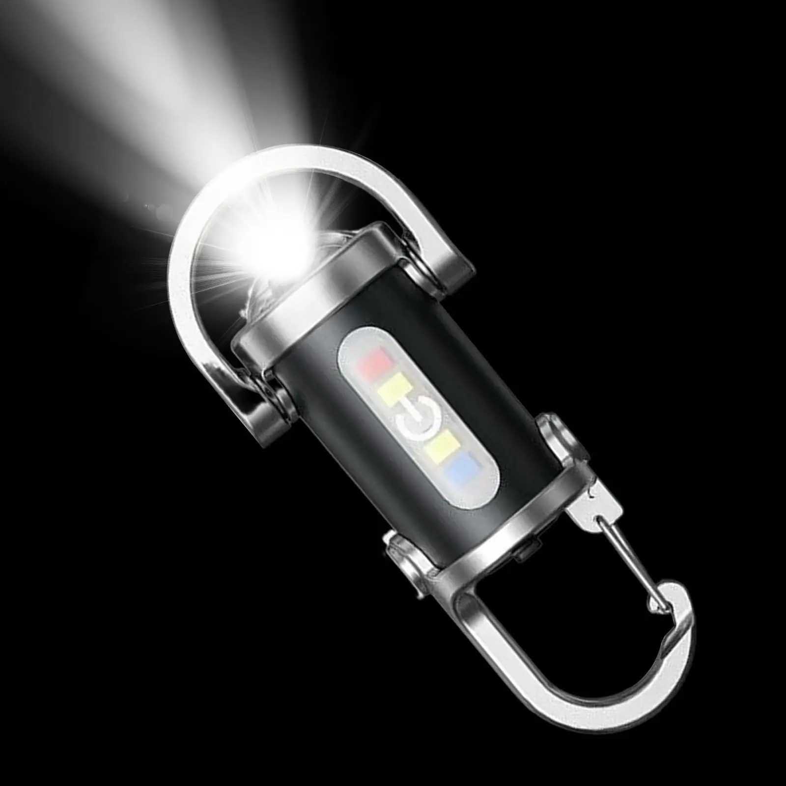 mini powerful LED flashlight Keyring Torch multifunctional mini flashlight Rechargeable Key Ring Torch for Outdoor Camping M251117