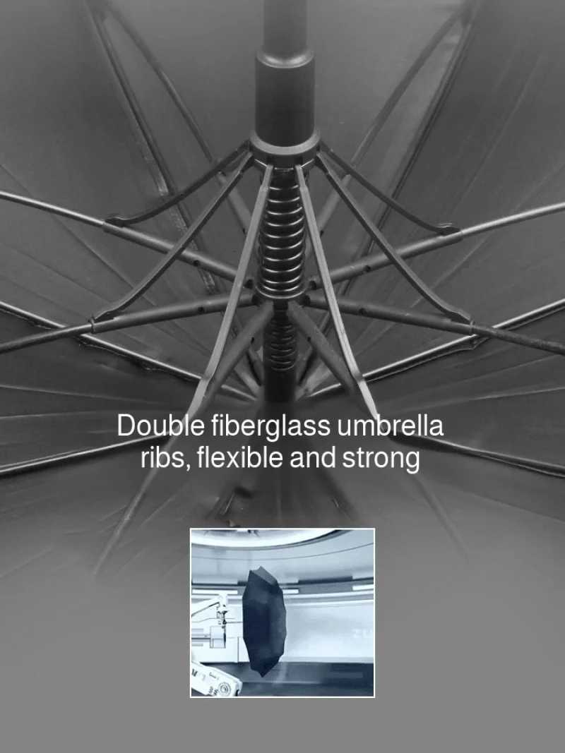 Rainproof and Windproof Umbrella Umbrella Automatically Enlarged Reinforced Sun Umbrella with Long Handle and Straight Pole C251117