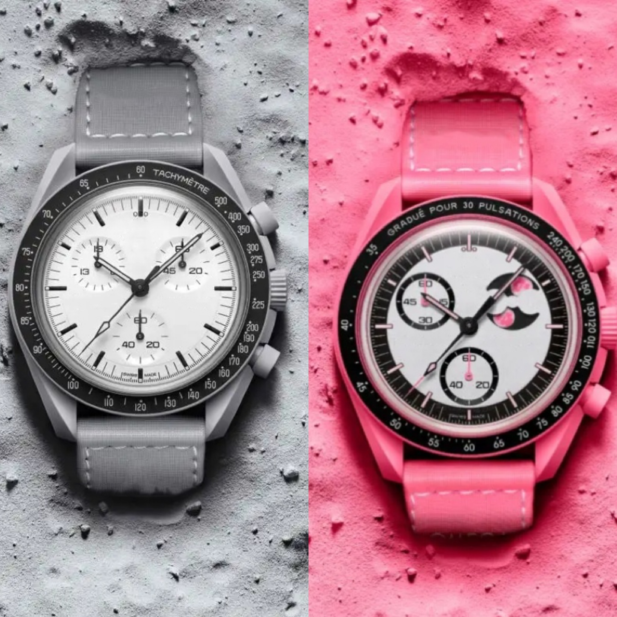 with box Bioceramic Planet Moon Quarz Watch Mission To Mercury 42mm Full Function Chronograph Luxury Mens couple joint name Wristwatches Moonshine Gold moonwatch1