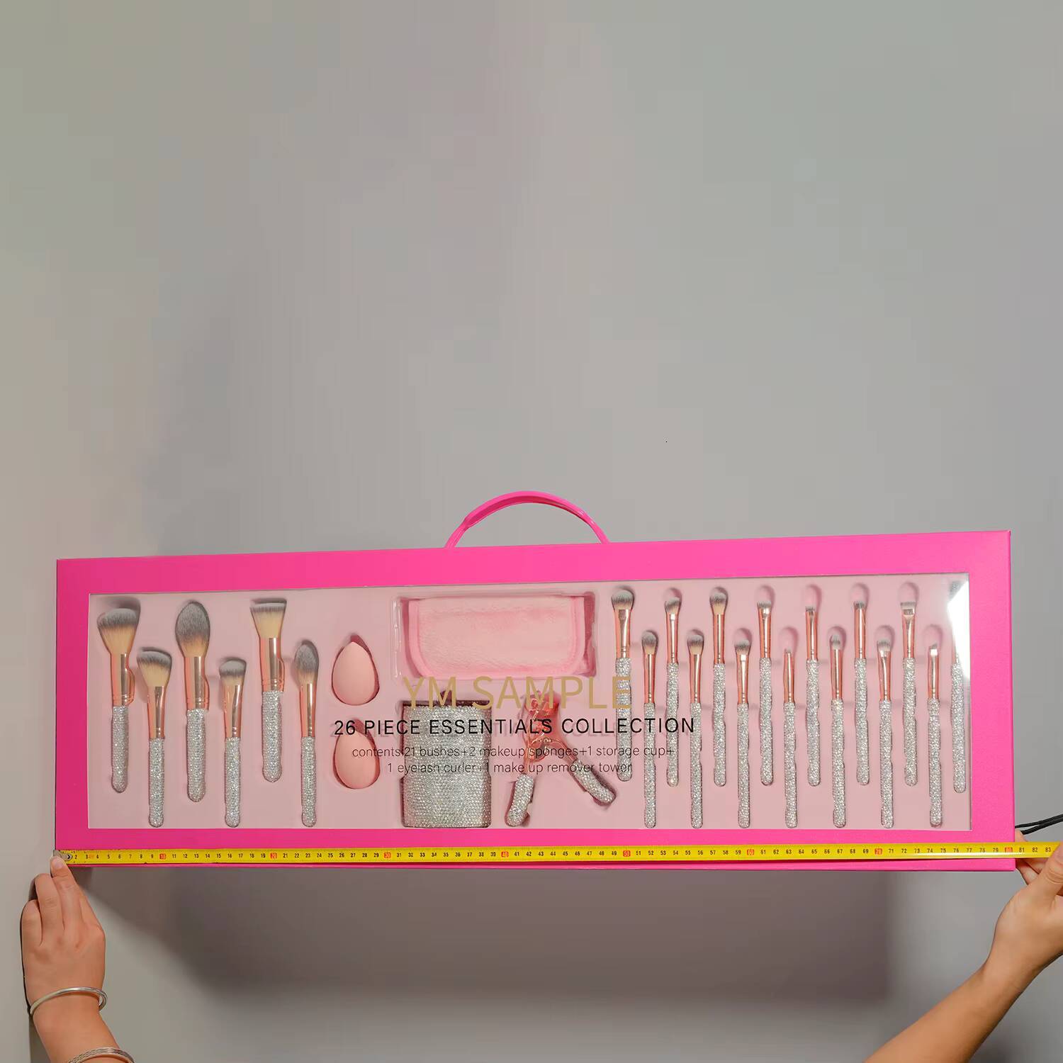 YM Factory Glitz Bling Makeup Brushes Set Wholesale Custom Rhinestone Professional Beauty Makeup Brush Kit Private Label