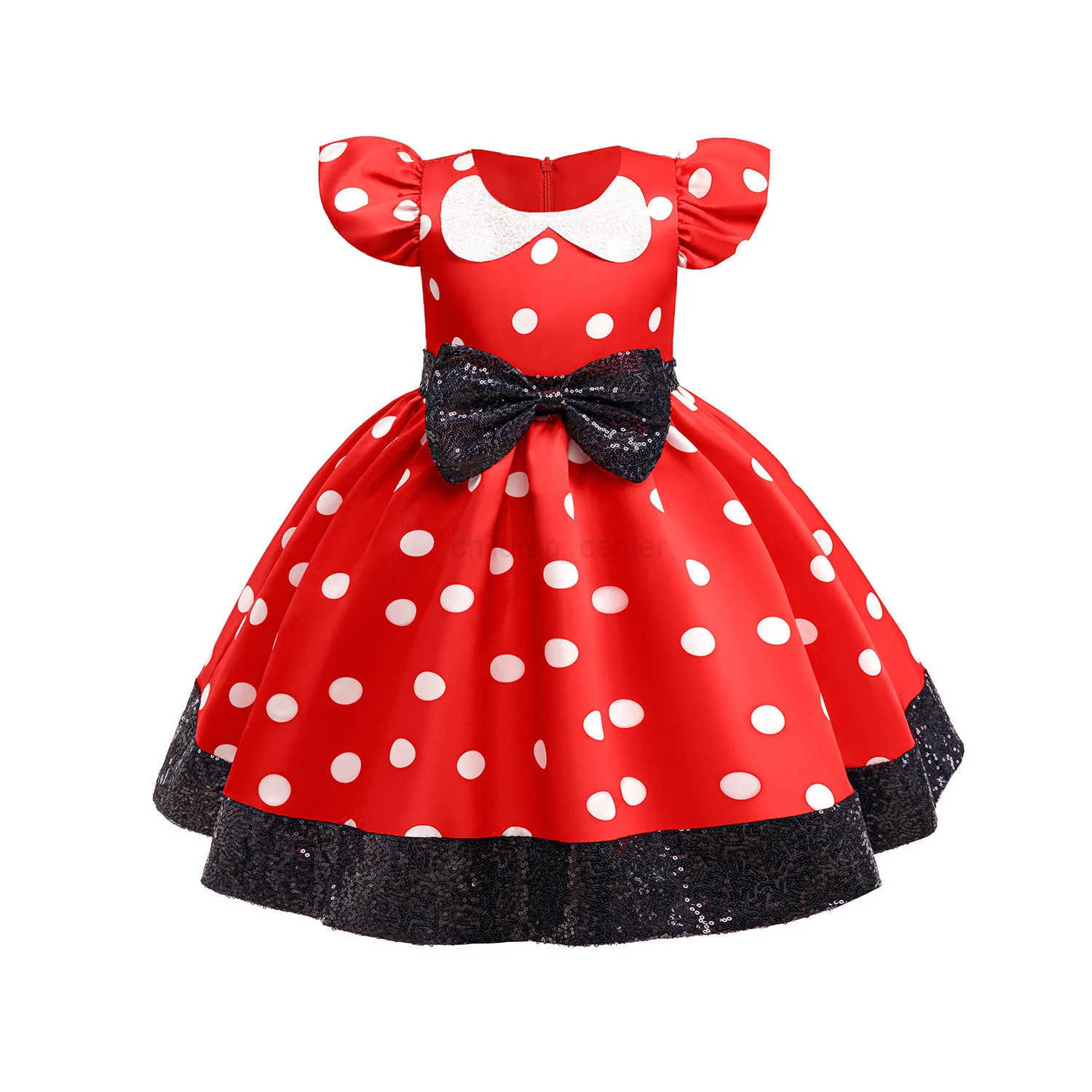 Disney Shiny Toddler Little Girls Minnie Mouse Cosplay Costume Girls Birthday Party Fancy Holiday Easter Dress W20250417