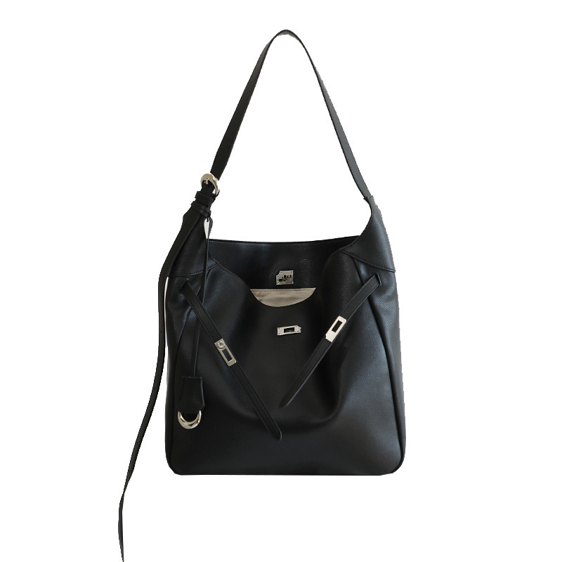 Long Term Pragmatic Imported Two-layer Cowhide Large Capacity Fashionable Underarm Strap Buckle High-quality Single Shoulder Crossbody Bag