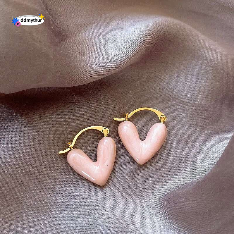 Korean Style Simple Small Black Stud Earrings For Women Cute Love Heart Shape Earring Girls Party Wedding Jewelry Gifts ddmythur