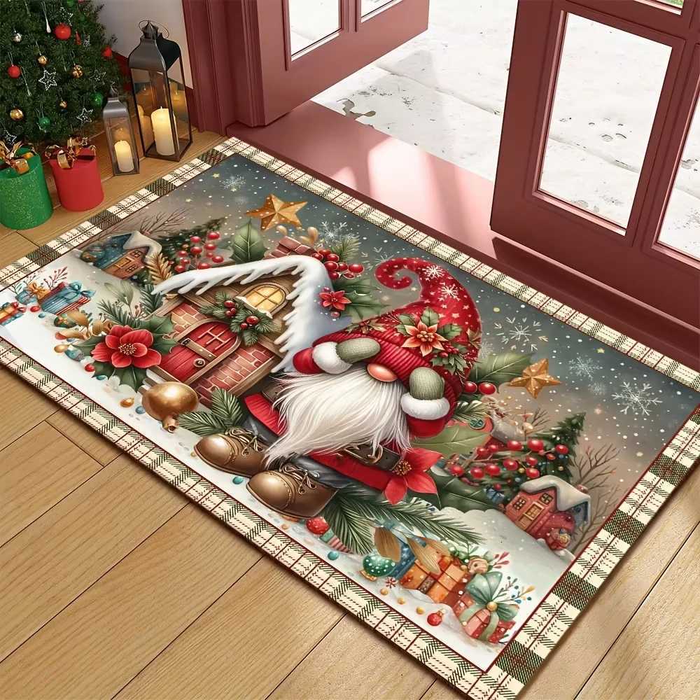 VIKAMA Cartoon Santa Claus Carpet Christmas Carpet Doormat Outdoor Carpet Welcome Mat Living Room Carpet Rug For Bedroom HomeM251117