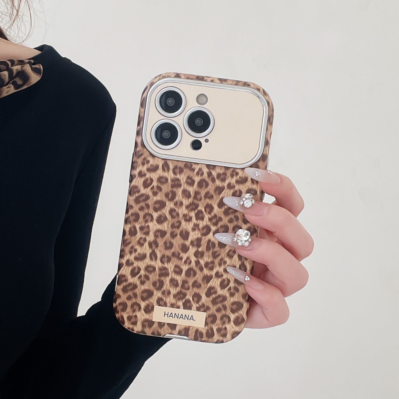 Brown Leopard Print Phone Case Compatible with iPhone 17/16 Pro Max Autumn Winter INS 3D Rabbit Protective Case iPhone 15 for Women