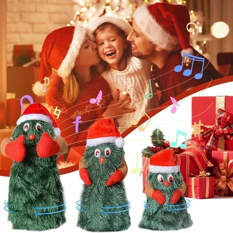 Dancing and Singing Christmas Tree Toys Kids Cute Green Plush Toys Creative Music Electric Plush Doll Home Decor Christmas Gifts J251117