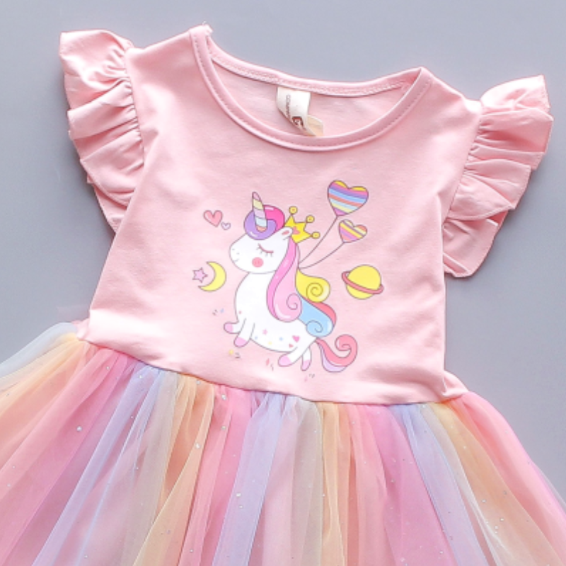 DISNEY kids designer clothes girls dress baby girl cotton dress baby Soft fabric princess dress Cute and gentle style