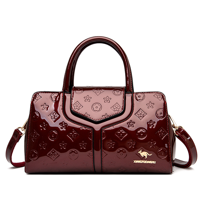 Fashion Elegant New Women Glossy Surface Bag Versatile Design Patterned Handbag Large Capacity Party Crossbody Bag Mother Gift Show Temperament Hot Sa