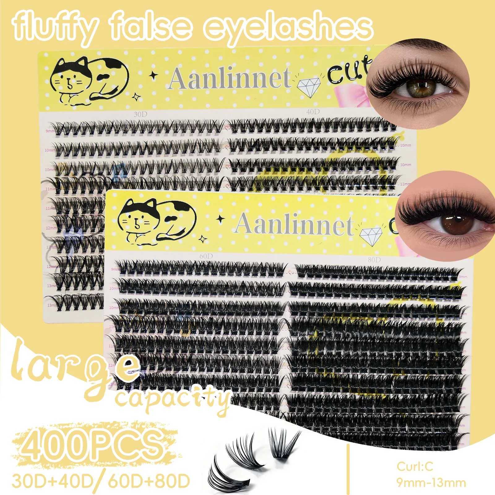 20 rows 400 clusters of 3D false eyelashes natural eyelash extension makeup thick eyelashes 30/40/60/80D eyelash bookT251117
