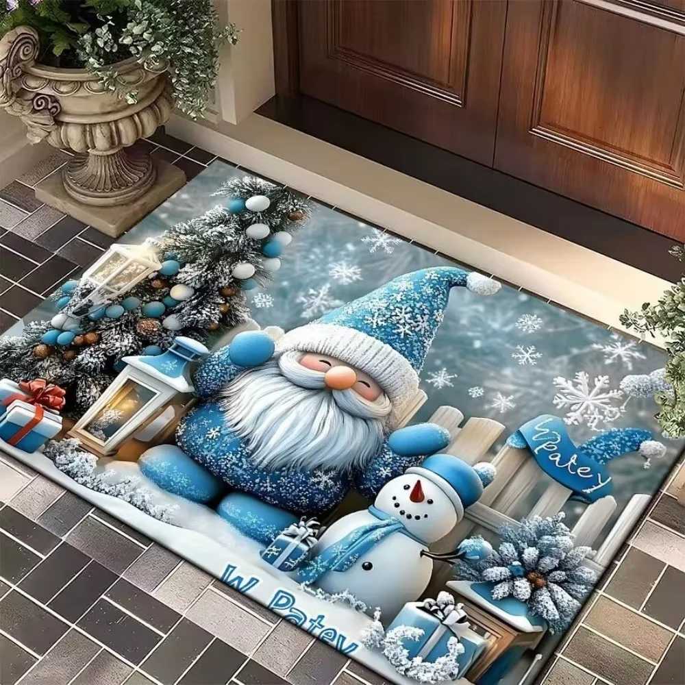 nta Claus Welcome Door Mat Washable Indoor and Outdoor Entrance Mat RV Mat Kitchen Carpet Suitable for Bathroom Kitchen EtcM251117