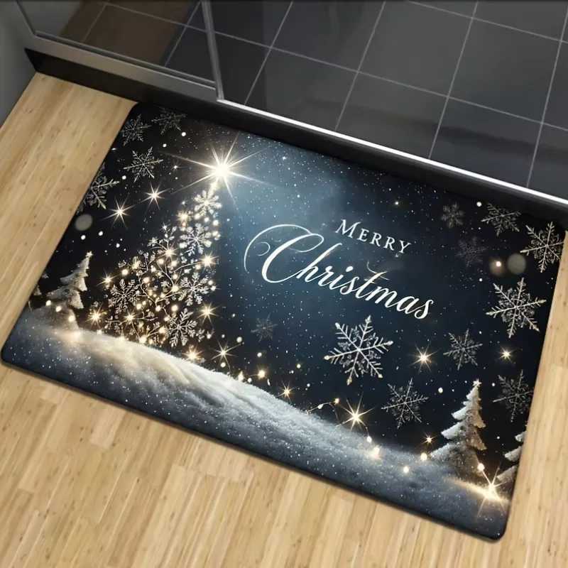 VIKAMA Christmas carpet soft doormat Christmas tree romantic floor mat living room carpet Rug For Bedroom Welcome Mat OutdoorM251117